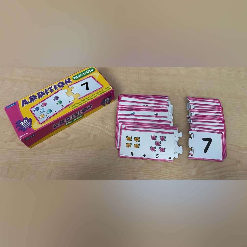 Lakeshore Addition Match-Ups Puzzle Cards